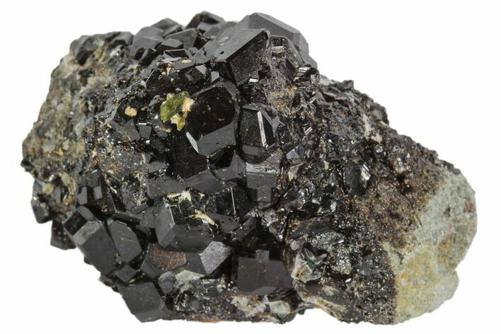 Black Andradite (Melanite) Garnet Cluster - Kazakhstan #102447